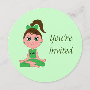 Geburtstagsparty Einladung zu einem Yoga-Party