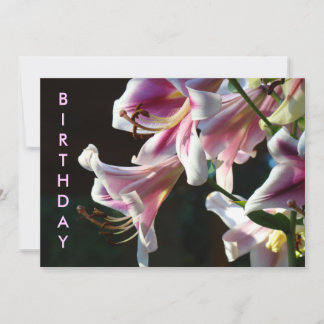 Geburtstagsparty! Einladungen Rosa Lily Blume