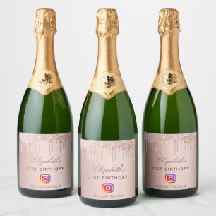 Geburtstagsparty Erröten Rose Gold Instagram Foto
