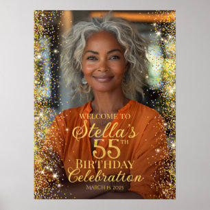 Geburtstagsparty Foto Begrüßungszeichen Poster