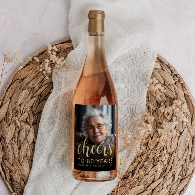 Geburtstagsparty Foto Cheers Weinetikett (Von Creator hochgeladen)