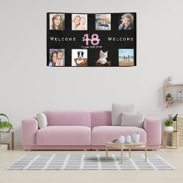 Geburtstagsparty Foto Collage Girl Banner