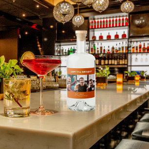 Geburtstagsparty Foto verbrannt orange modernen Ty Alkoholflaschenetikett