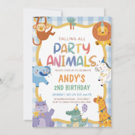 Geburtstagsparty für alle Party-Tiere Einladung