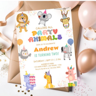 Geburtstagsparty für alle Tierfreunde Einladung