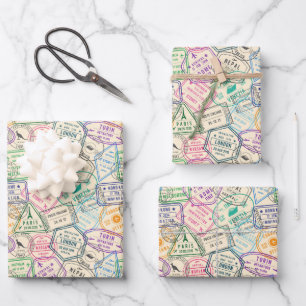 Geburtstagsparty für Briefmarke Geschenkpapier Set