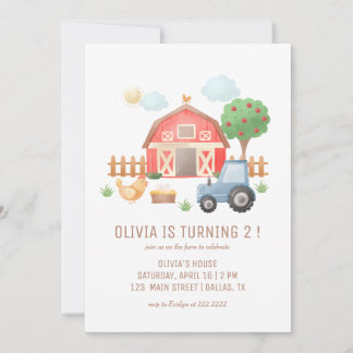 Geburtstagsparty für niedliche Kinder in der Tierh Einladung