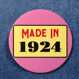 Geburtstagsparty geboren 1924 90 Button