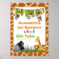 Geburtstagsparty-Geschenk Table Safari Jungle Tier