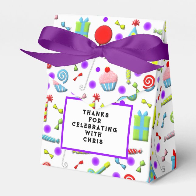 Geburtstagsparty Geschenkschachtel (Vorderseite)