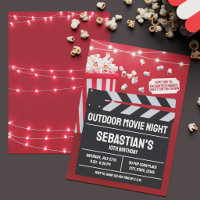 Geburtstagsparty im Freien mit Clapperboard