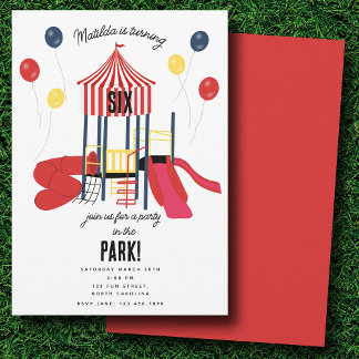 Geburtstagsparty im Park Kinder Einladung