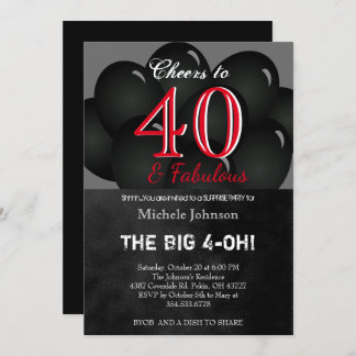 Geburtstagsparty im Schwarzen Ballon Einladung