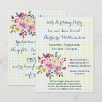 Geburtstagsparty, jedes Alter Wasserfarben Blume
