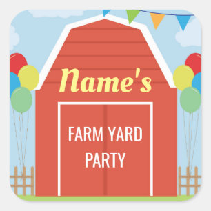 Geburtstagsparty kids Stickers Farm Barthard