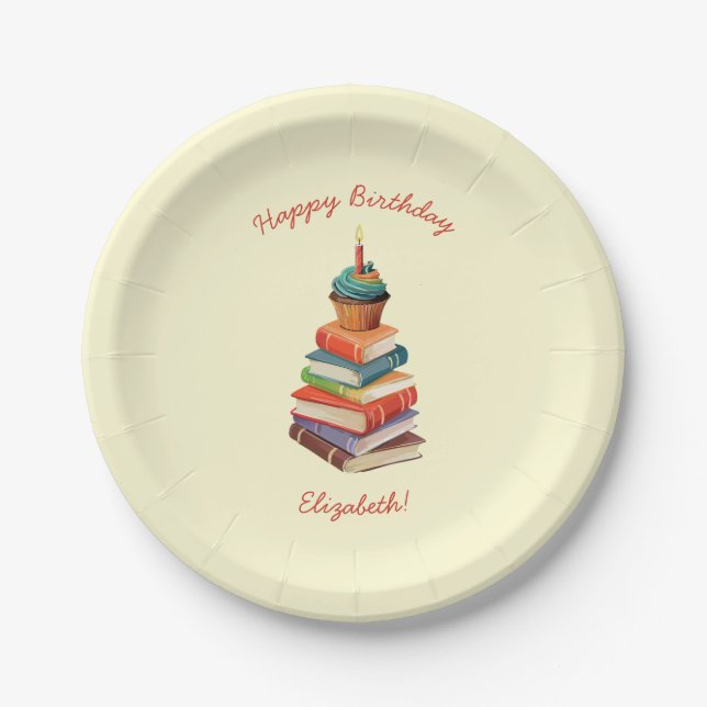 Geburtstagsparty Kinder lesen Pappteller (Vorderseite)
