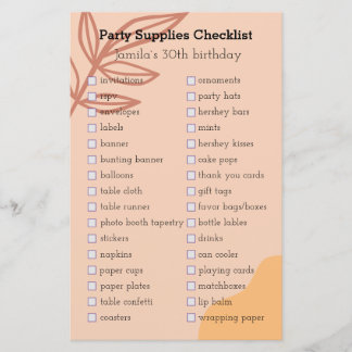 Geburtstagsparty liefert Checkliste