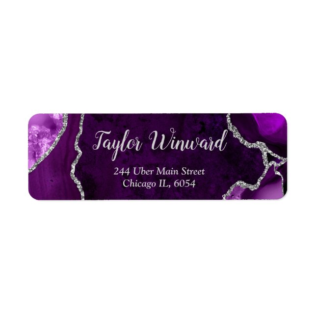 Geburtstagsparty lila und Silver Agate Marble (Vorne)