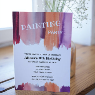 Geburtstagsparty Malerei Einladung