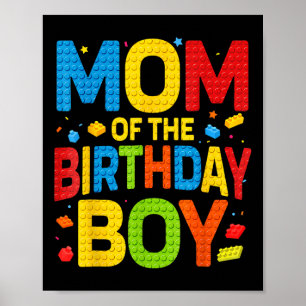 Geburtstagsparty Mama des Geburtstags Boy Shirt Bu Poster