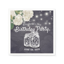 Geburtstagsparty Mason Jars String Lights Blume