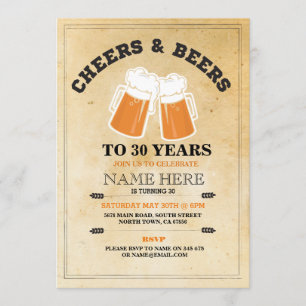 Geburtstagsparty mit Anblick der Beers & Beers Einladung