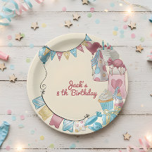 Geburtstagsparty mit Ballons und Geschenken für Ki