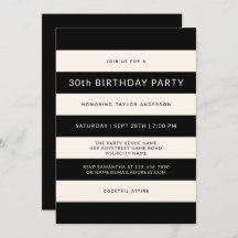 Geburtstagsparty mit klassischen schwarzen und cre