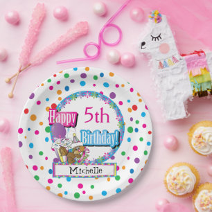 Geburtstagsparty mit Niedlichem Cartoon Eichhörnch Pappteller