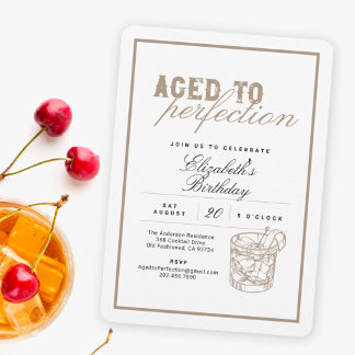 Geburtstagsparty mit Perfection White Whiskey Einladung