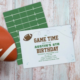 Geburtstagsparty Niedlich Game Time Simple Footbal Einladung