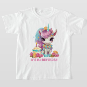 Geburtstagsparty niedlicher Mädchen T-Shirt