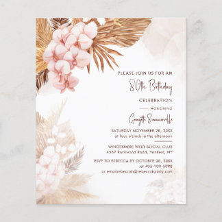 Geburtstagsparty Pampas Grass Blumenladen