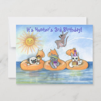 Geburtstagsparty "Party Animal" Einladung