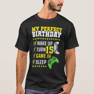 Geburtstagsparty perfekt für Gamer 15 Jahre T-Shirt