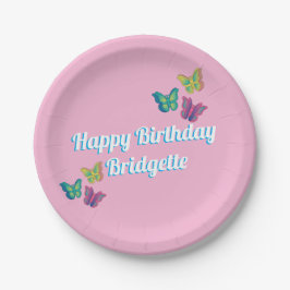 Geburtstagsparty Plate - rosa Thema Pappteller