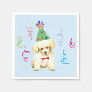 Geburtstagsparty-Poodle Serviette