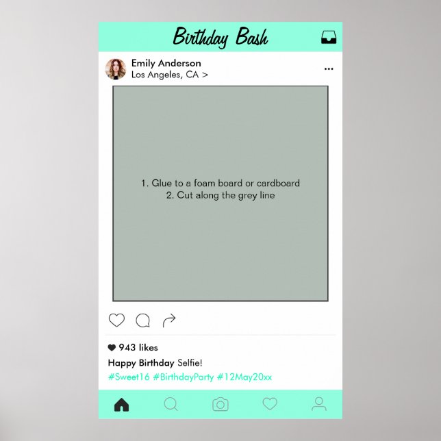 Geburtstagsparty Prop Foto Standrahmen Dekoration (Vorne)