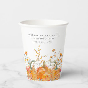 Geburtstagsparty Pumpkin Wildblume Custom Pappbecher