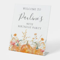 Geburtstagsparty Pumpkin Wildblume Willkommen