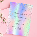 Geburtstagsparty Regenbogen Rose Golddiamanten lil Einladung<br><div class="desc">Eine trendige,  stilvolle und glamouröse Einladung für die 50. (oder jedes Alter) Geburtstagsfeier einer Frau. Ein regenbogenfarbener Hintergrund in lila,  rosa,  goldfarbenen Rose und Minzgrün mit eleganten Imitaten Rose Gold Diamant sprinkle. Der Name ist mit einem grauen,  modernen Handschrift geschrieben. Personalisieren Sie Ihre Party-Daten und fügen Sie sie hinzu.</div>