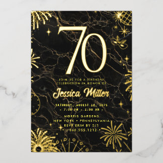 Geburtstagsparty Rose Gold Foil Einladung