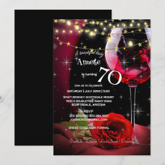 Geburtstagsparty Roter Wein & Rose Geburtstag