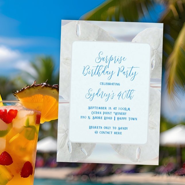 Geburtstagsparty Sand Dollars Einladung (Von Creator hochgeladen)