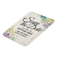 Geburtstagsparty Save the Date Sukkulentes Rustika