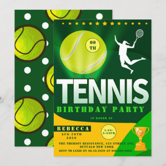 Geburtstagsparty: Tennis Grün und Gelb