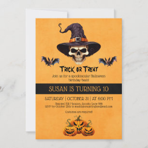 Geburtstagsparty Trick or Treat Einladung