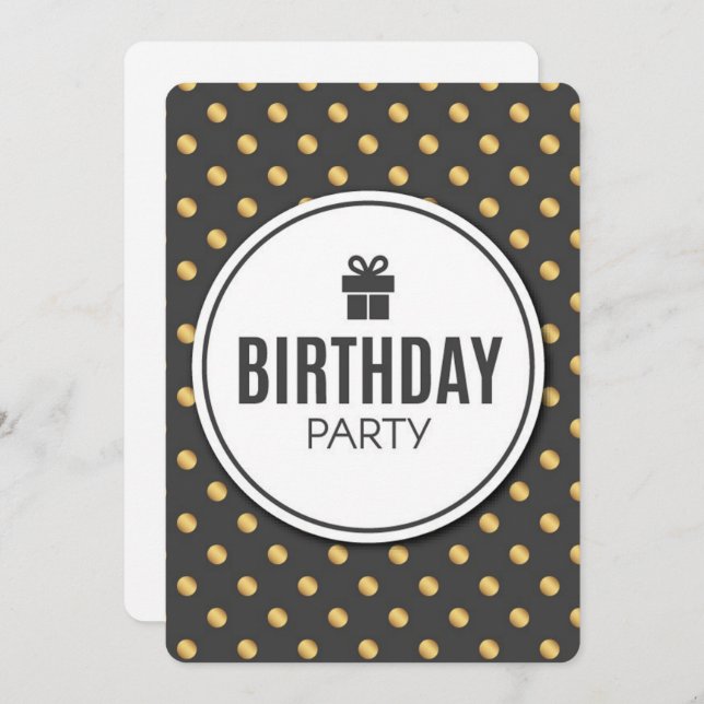 Geburtstagsparty-Urlaubskarte Feiertagskarte (Vorne/Hinten)