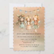 Geburtstagsparty Vintager Fairies und Friends Girl