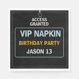 Geburtstagsparty, VIP Pass, Level 13, Boys Serviette